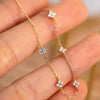 Women's 925 Sterling Silver Four Leaf Clover Light Luxury Bracelet With Zircon And 18K Gold Plating