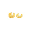 Women's Sterling Silver Geometric Clipon Earrings With Electroplated Finish Elegant Nopiercing Ear Cuff Style Jewelry