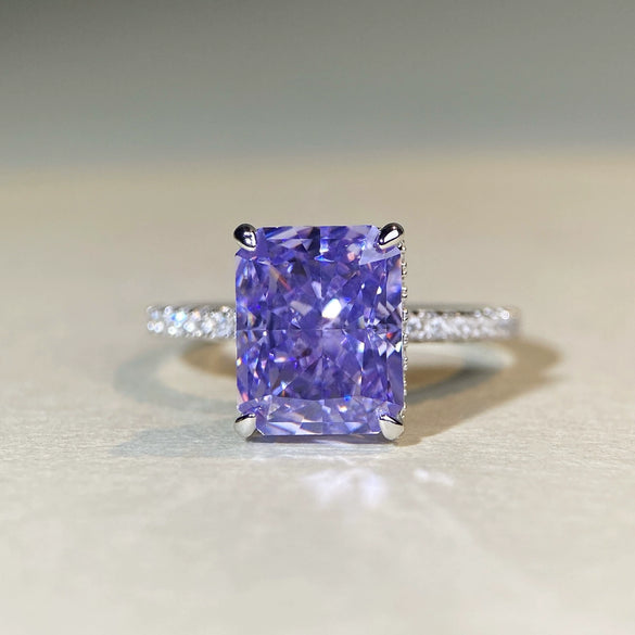 Women's 925 Sterling Silver Geometric Cut Fashion Ring