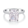 Women's 925 Sterling Silver Geometric Cut Fashion Ring