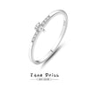 Women's 925 Sterling Silver Geometric Design Electroplated Zircon Ring