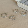 Women's 925 Sterling Silver Geometric Design Rings