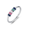 Women's Sterling Silver 925 Geometric Dripping Glue Ring