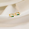 Women's Sterling Silver Geometric Ear Buckle Earrings With Retro Small Electroplated Design