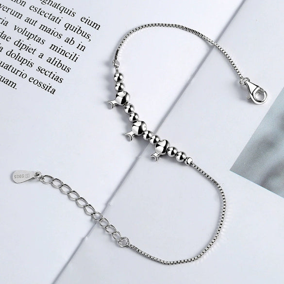 Women's Sterling Silver 925 Geometric Electroplated Bracelet