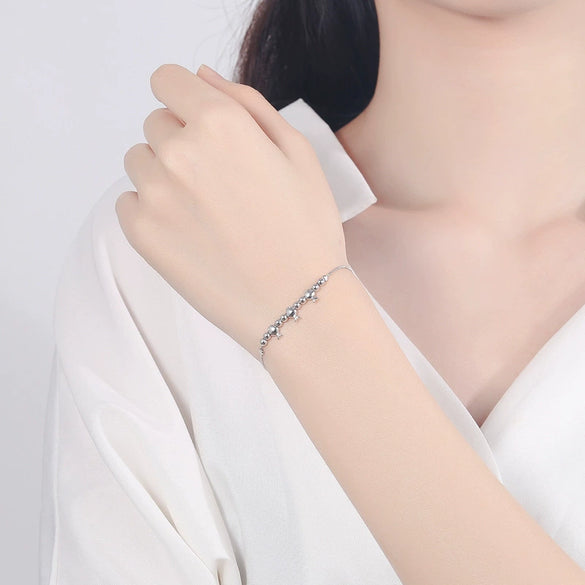 Women's Sterling Silver 925 Geometric Electroplated Bracelet