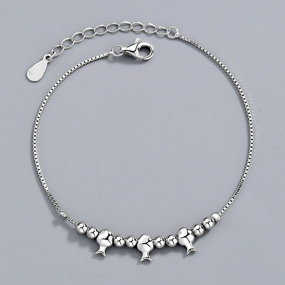 Women's Sterling Silver 925 Geometric Electroplated Bracelet