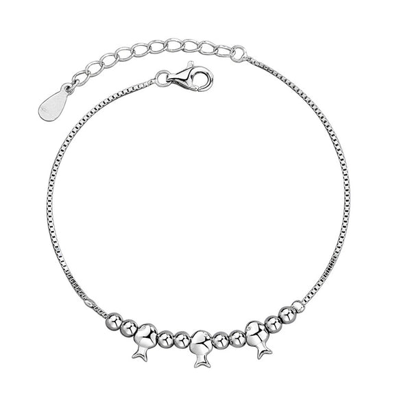 Women's Sterling Silver 925 Geometric Electroplated Bracelet