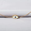 Women's Sterling Silver Geometric Enamel Glaze Devil's Eye Bracelet With Electroplating