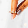 Women's Sterling Silver Geometric Flower Ring With Electroplating