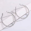 Women's 925 Sterling Silver Geometric Large Hoop Earrings Simple Light Luxury Round Bead Circle Earrings With Fine Craftsmanship