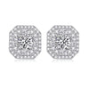 Women's 925 Sterling Silver Geometric Light Luxury Earrings Set With Diamonds