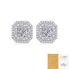 Women's 925 Sterling Silver Geometric Light Luxury Earrings Set With Diamonds