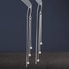 Women's 925 Sterling Silver Geometric Long Tassel Ear Line Earrings Elegant Light Luxury Bead Drop Earrings For Round Face