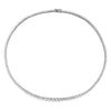 Women's Sterling Silver Geometric Moissanite Diamond Set Clavicle Necklace