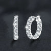Women's 925 Sterling Silver Geometric Moissanite Inlaid Earrings