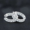 Women's 925 Sterling Silver Geometric Moissanite Inlaid Earrings