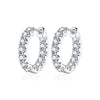 Women's 925 Sterling Silver Geometric Moissanite Inlaid Earrings