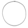 Women's Sterling Silver Geometric Moissanite Necklace With Diamonds And Conventional Chain