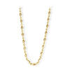 Women's 925 Sterling Silver Geometric Olive Bead Necklace With Electroplated Bamboo Chain Adjustable Fashion Necklace