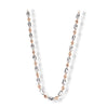 Women's 925 Sterling Silver Geometric Olive Bead Necklace With Electroplated Bamboo Chain Adjustable Fashion Necklace