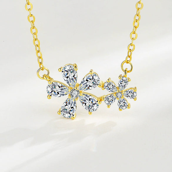 Women's 925 Sterling Silver Geometric Pendant Necklace Simple Elegant Clavicle Chain Minimalist Silver Necklace