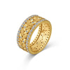 Women's 925 Sterling Silver Geometric Ring And Necklace With Electroplating Design