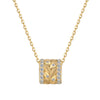 Women's 925 Sterling Silver Geometric Ring And Necklace With Electroplating Design