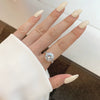 Women's 925 Sterling Silver Geometric Ring With Electroplating And Eight Heart Eight Arrows Color Zircon