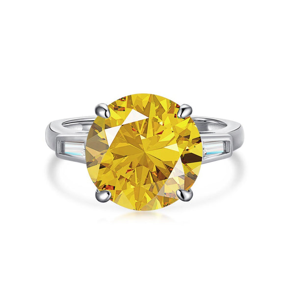 Women's 925 Sterling Silver Geometric Ring With Electroplating And Eight Heart Eight Arrows Color Zircon