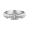 Women's 925 Sterling Silver Geometric Ring With Wiredrawing And Electroplating Craft And Microinlaid Zircon