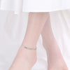 Women's 925 Sterling Silver Geometric Round Tassel Anklet Simple Fashion Anklet Foot Jewelry