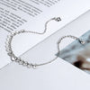 Women's 925 Sterling Silver Geometric Round Tassel Anklet Simple Fashion Anklet Foot Jewelry