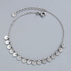 Women's 925 Sterling Silver Geometric Round Tassel Anklet Simple Fashion Anklet Foot Jewelry