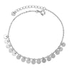 Women's 925 Sterling Silver Geometric Round Tassel Anklet Simple Fashion Anklet Foot Jewelry