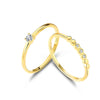 Women's 925 Sterling Silver Geometric Stacked Half Ring With Electroplating Style