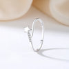 Women's 925 Sterling Silver Geometric Star Ring Electroplated Style