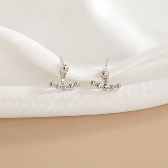 Women's 925 Sterling Silver Geometric Stud Earrings With Electroplated Finish Light Luxury Niche Design Fashion Jewelry