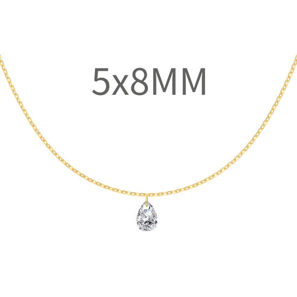 Women's 925 Sterling Silver Geometric Tassel Pendant Necklace With Electroplating And Cross Chain Style