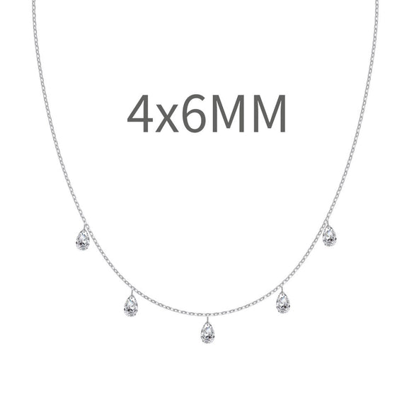 Women's 925 Sterling Silver Geometric Tassel Pendant Necklace With Electroplating And Cross Chain Style