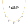 Women's 925 Sterling Silver Geometric Tassel Pendant Necklace With Electroplating And Cross Chain Style