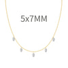 Women's 925 Sterling Silver Geometric Tassel Pendant Necklace With Electroplating And Cross Chain Style