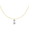 Women's 925 Sterling Silver Geometric Tassel Pendant Necklace With Electroplating And Cross Chain Style