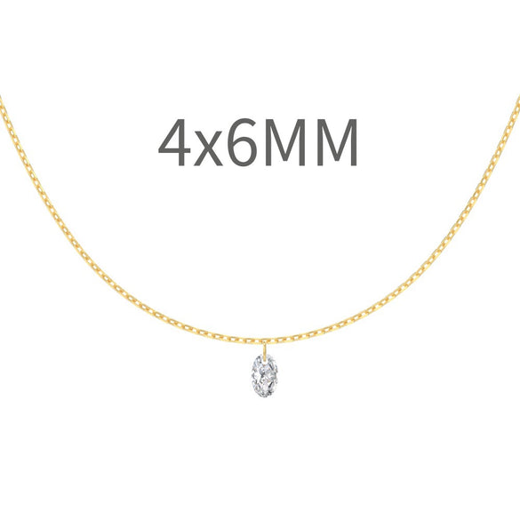 Women's 925 Sterling Silver Geometric Tassel Pendant Necklace With Electroplating And Cross Chain Style
