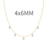 Women's 925 Sterling Silver Geometric Tassel Pendant Necklace With Electroplating And Cross Chain Style