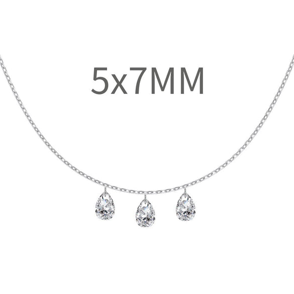 Women's 925 Sterling Silver Geometric Tassel Pendant Necklace With Electroplating And Cross Chain Style