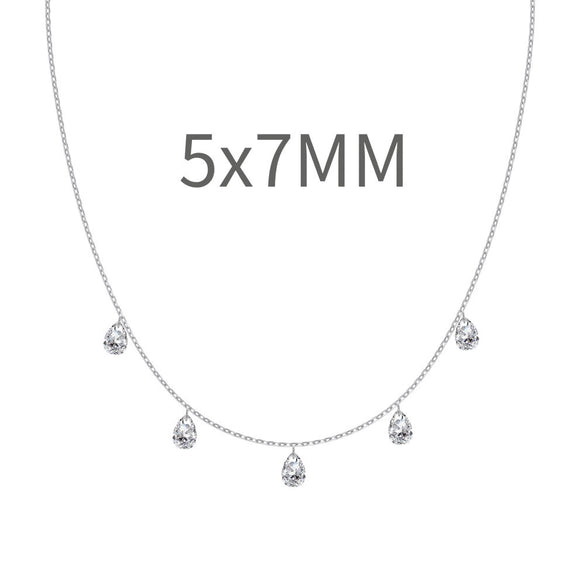 Women's 925 Sterling Silver Geometric Tassel Pendant Necklace With Electroplating And Cross Chain Style