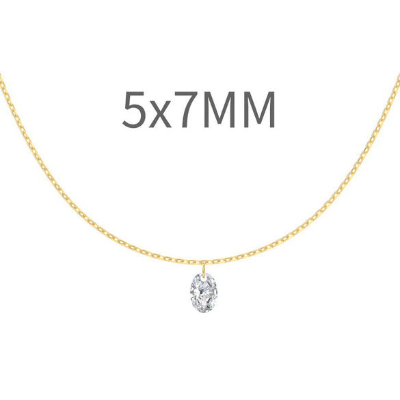 Women's 925 Sterling Silver Geometric Tassel Pendant Necklace With Electroplating And Cross Chain Style