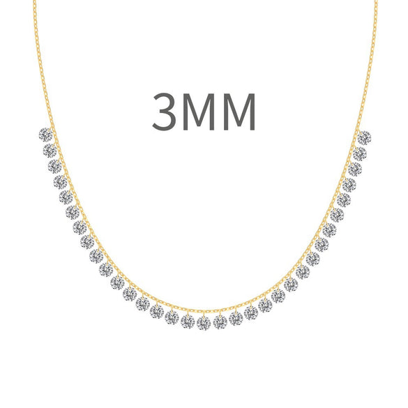 Women's 925 Sterling Silver Geometric Tassel Pendant Necklace With Electroplating And Cross Chain Style