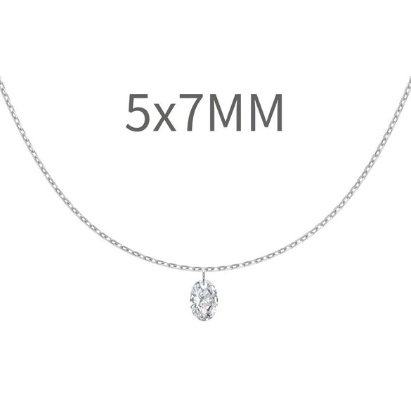 Women's 925 Sterling Silver Geometric Tassel Pendant Necklace With Electroplating And Cross Chain Style
